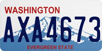 WA license plate AXA4673