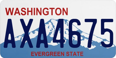 WA license plate AXA4675