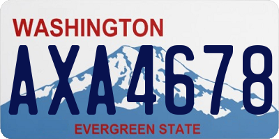 WA license plate AXA4678