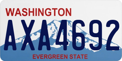 WA license plate AXA4692