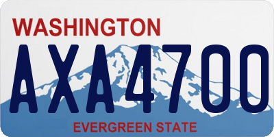 WA license plate AXA4700