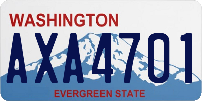 WA license plate AXA4701