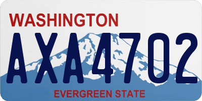 WA license plate AXA4702