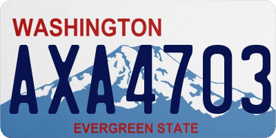 WA license plate AXA4703