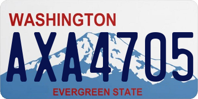 WA license plate AXA4705