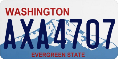 WA license plate AXA4707