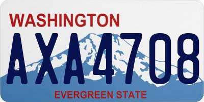WA license plate AXA4708