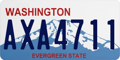 WA license plate AXA4711