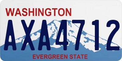 WA license plate AXA4712