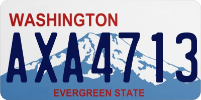 WA license plate AXA4713