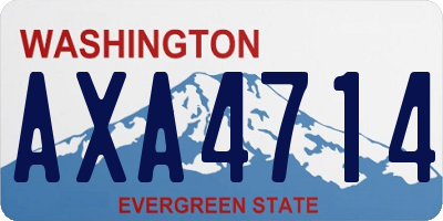 WA license plate AXA4714