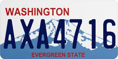 WA license plate AXA4716