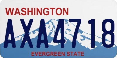 WA license plate AXA4718