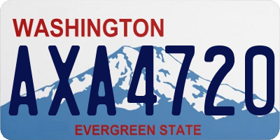 WA license plate AXA4720