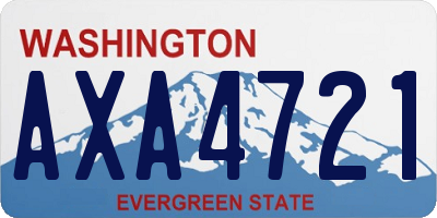 WA license plate AXA4721