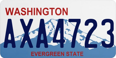 WA license plate AXA4723