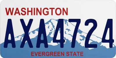 WA license plate AXA4724
