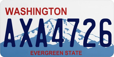 WA license plate AXA4726