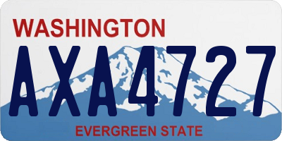 WA license plate AXA4727