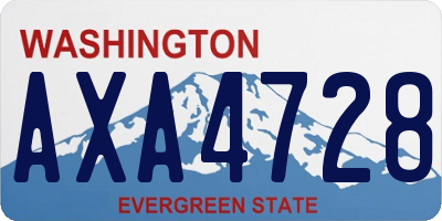WA license plate AXA4728