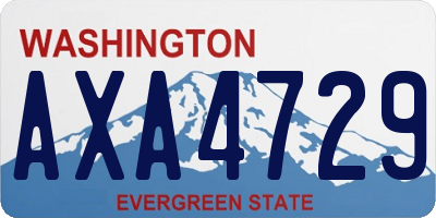 WA license plate AXA4729
