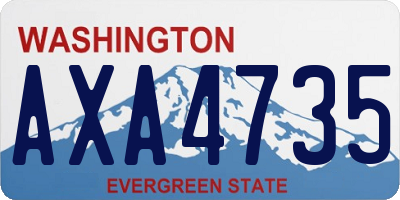 WA license plate AXA4735