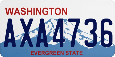 WA license plate AXA4736