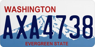 WA license plate AXA4738
