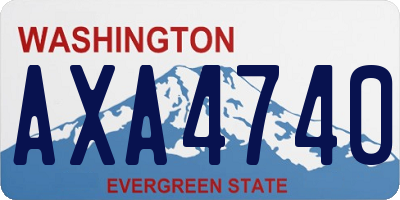 WA license plate AXA4740