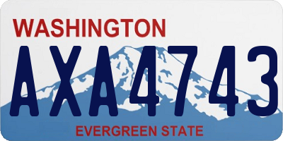 WA license plate AXA4743