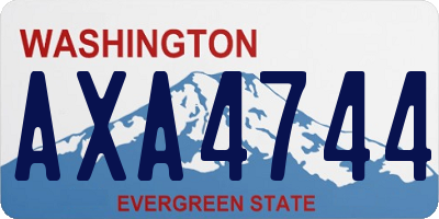 WA license plate AXA4744