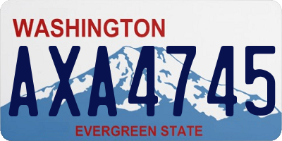 WA license plate AXA4745