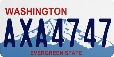 WA license plate AXA4747