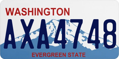 WA license plate AXA4748