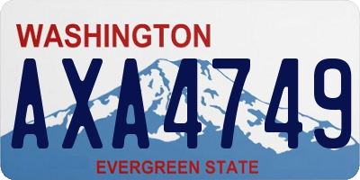 WA license plate AXA4749