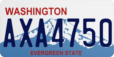 WA license plate AXA4750