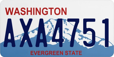 WA license plate AXA4751