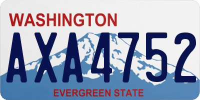 WA license plate AXA4752