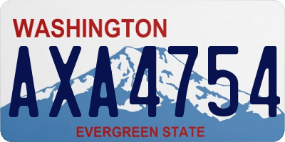 WA license plate AXA4754