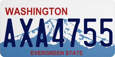 WA license plate AXA4755