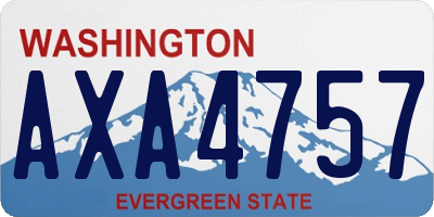 WA license plate AXA4757