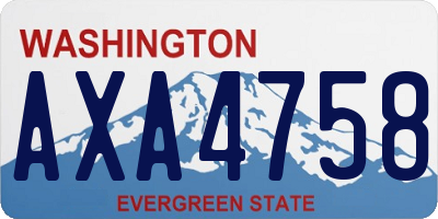 WA license plate AXA4758