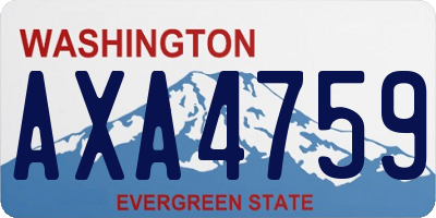 WA license plate AXA4759