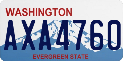 WA license plate AXA4760