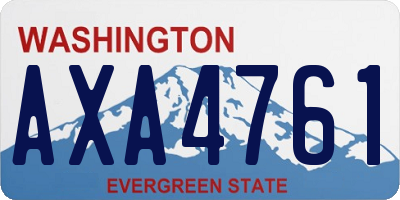WA license plate AXA4761