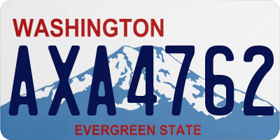 WA license plate AXA4762