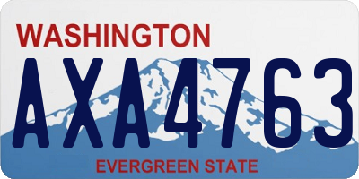 WA license plate AXA4763
