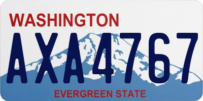 WA license plate AXA4767