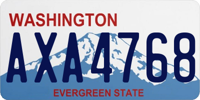 WA license plate AXA4768