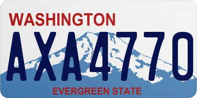 WA license plate AXA4770